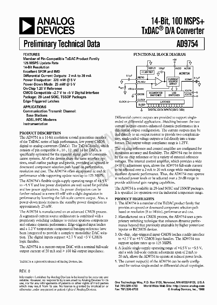 AD9754_1798511.PDF Datasheet