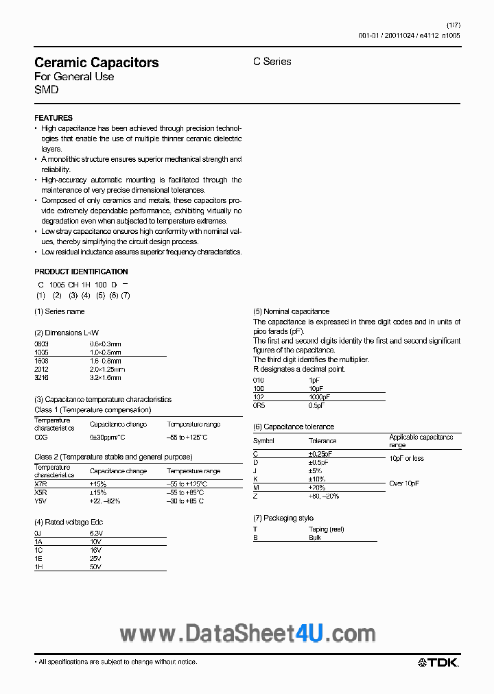 C2012X7R1C105XX_1850601.PDF Datasheet