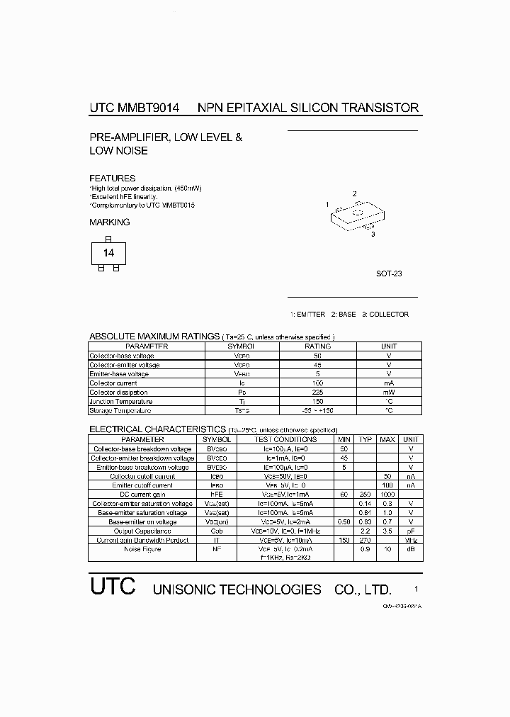 MMBT9014_1868820.PDF Datasheet