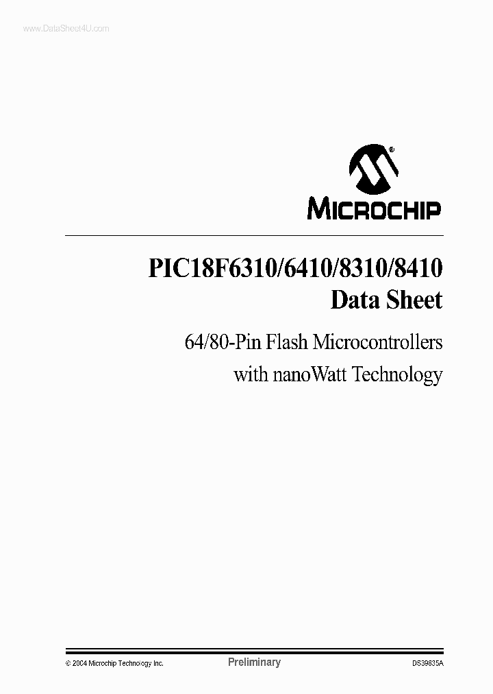 PIC18LF8310_1870632.PDF Datasheet
