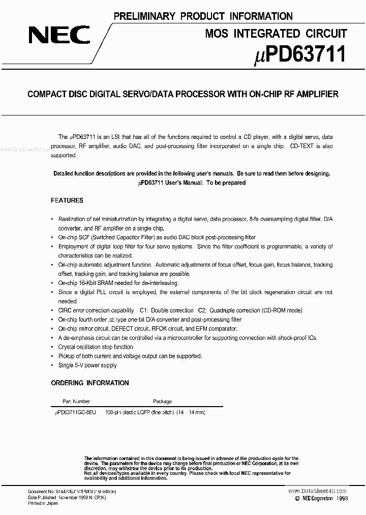 UPD63711_1882618.PDF Datasheet