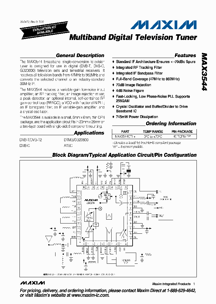 MAX3544CTL_1897875.PDF Datasheet