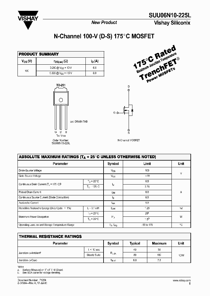 SUU06N10-225L_1898327.PDF Datasheet
