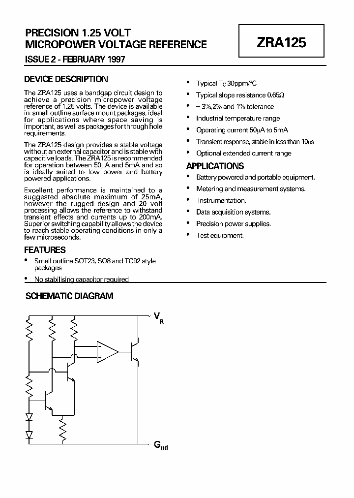 ZRA125R1_1816146.PDF Datasheet