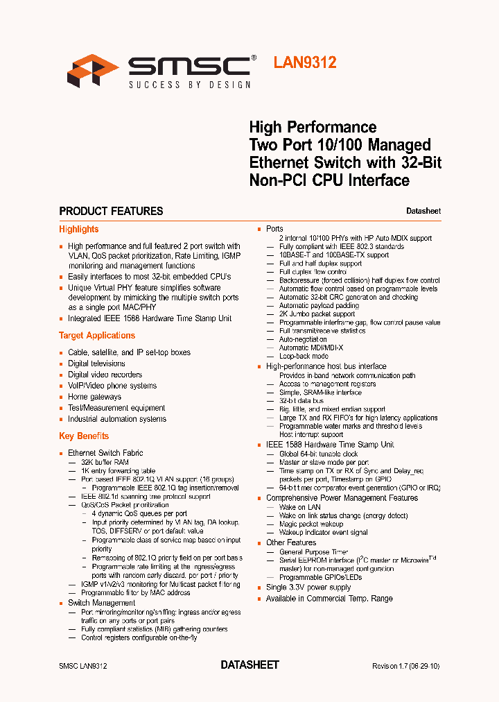 LAN9312-NZW_1813975.PDF Datasheet