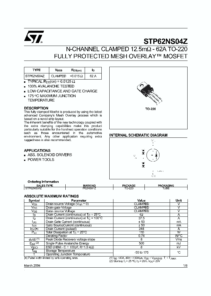 STP62NS04Z_1816064.PDF Datasheet