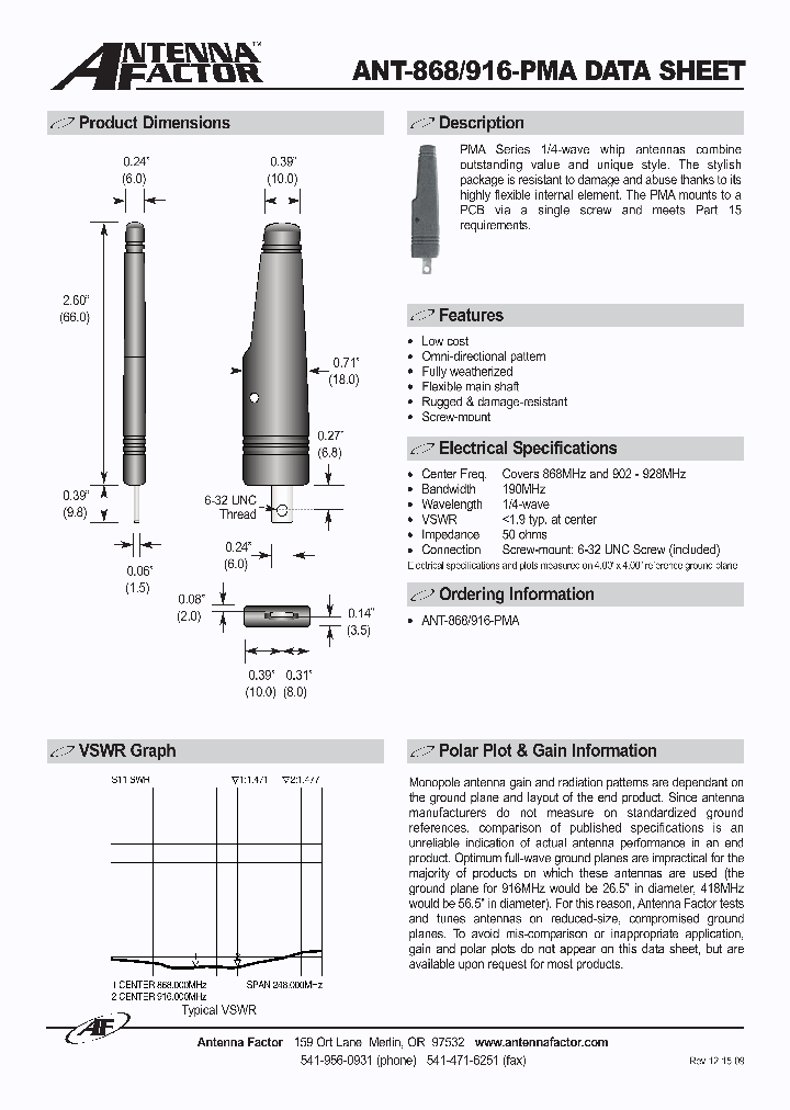 ANT-916-PMA_1834286.PDF Datasheet