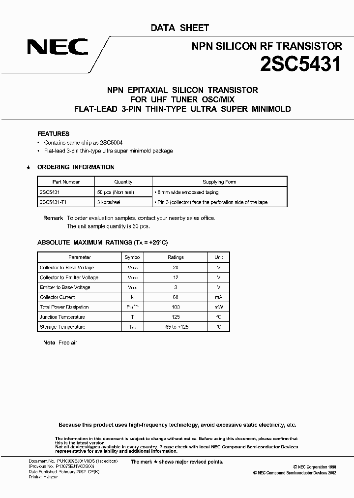2SC5431NE582M03_1834580.PDF Datasheet