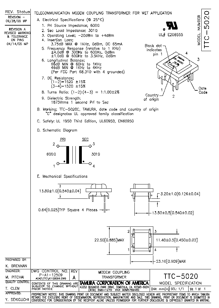 TTC-5020_1833247.PDF Datasheet