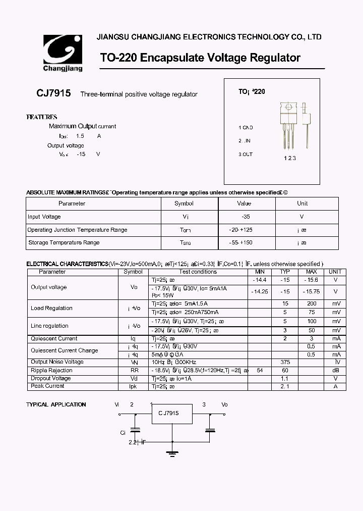 CJ7915-TO-220_1833403.PDF Datasheet