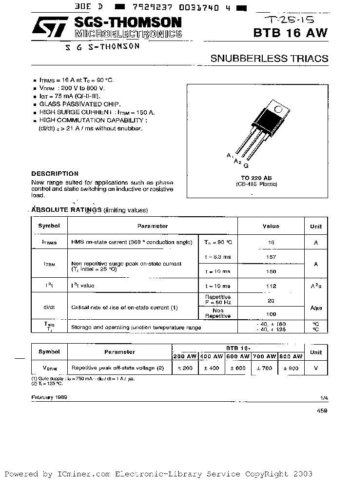 BTB16-700AW_1842406.PDF Datasheet