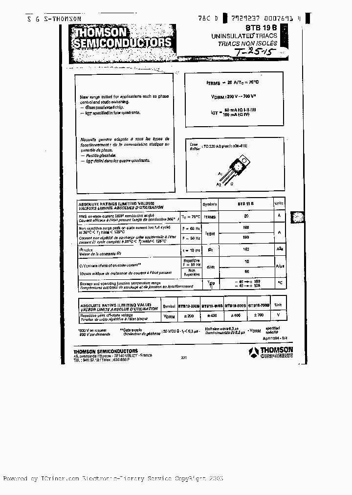 BTB19-400B_1855401.PDF Datasheet