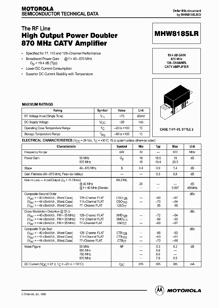 MHW8185LR_1853489.PDF Datasheet