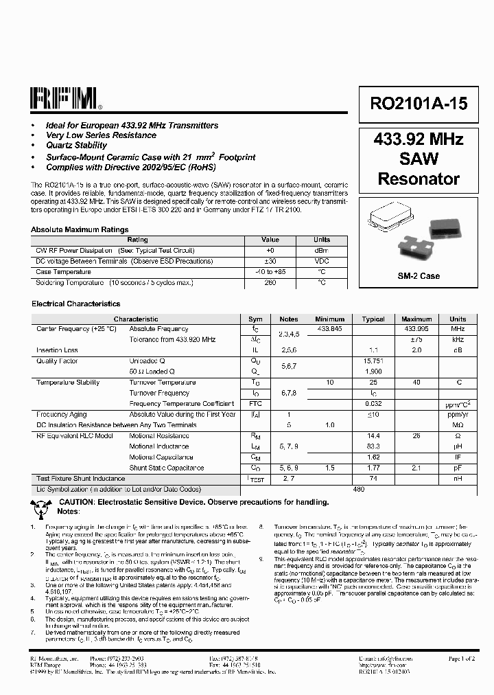 RO2101A-15_1857130.PDF Datasheet