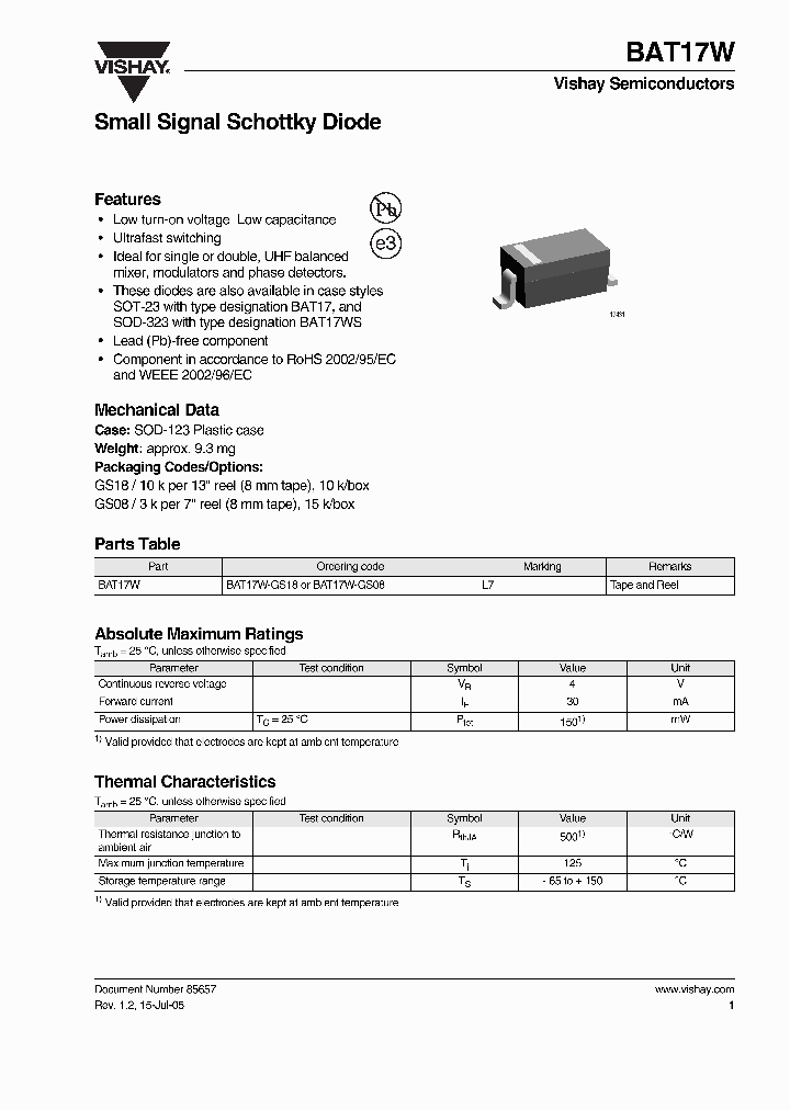BAT17W_1847571.PDF Datasheet