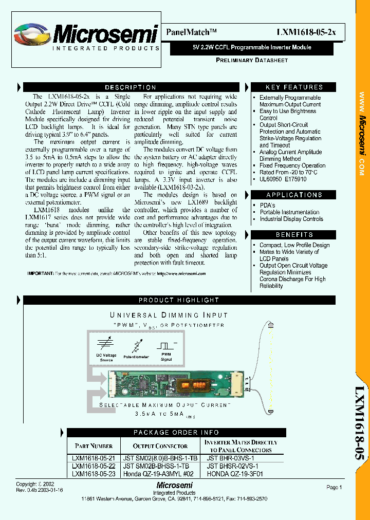 LXM1618-05-22_1847749.PDF Datasheet