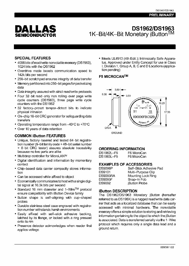 DS1963_1856372.PDF Datasheet