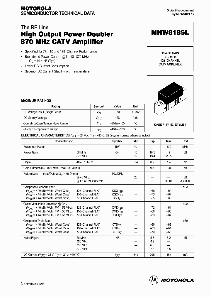 MHW8185L_1853487.PDF Datasheet