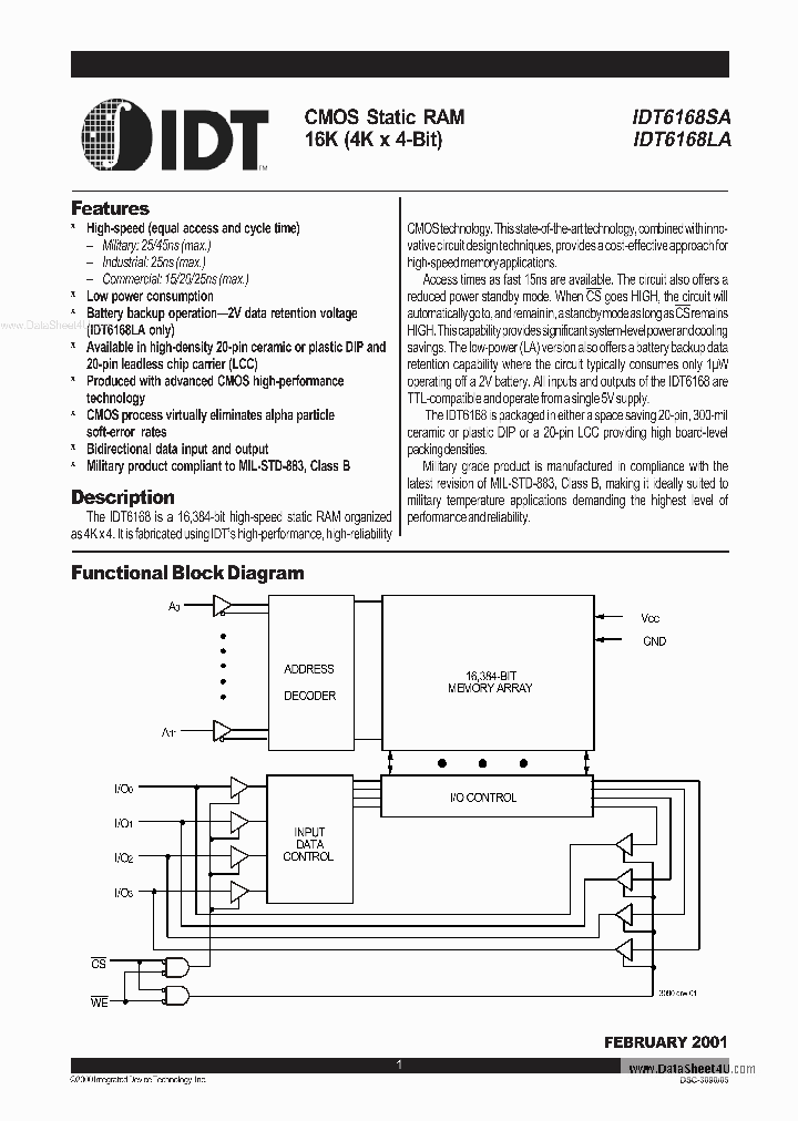 6168LA70DB_1929179.PDF Datasheet