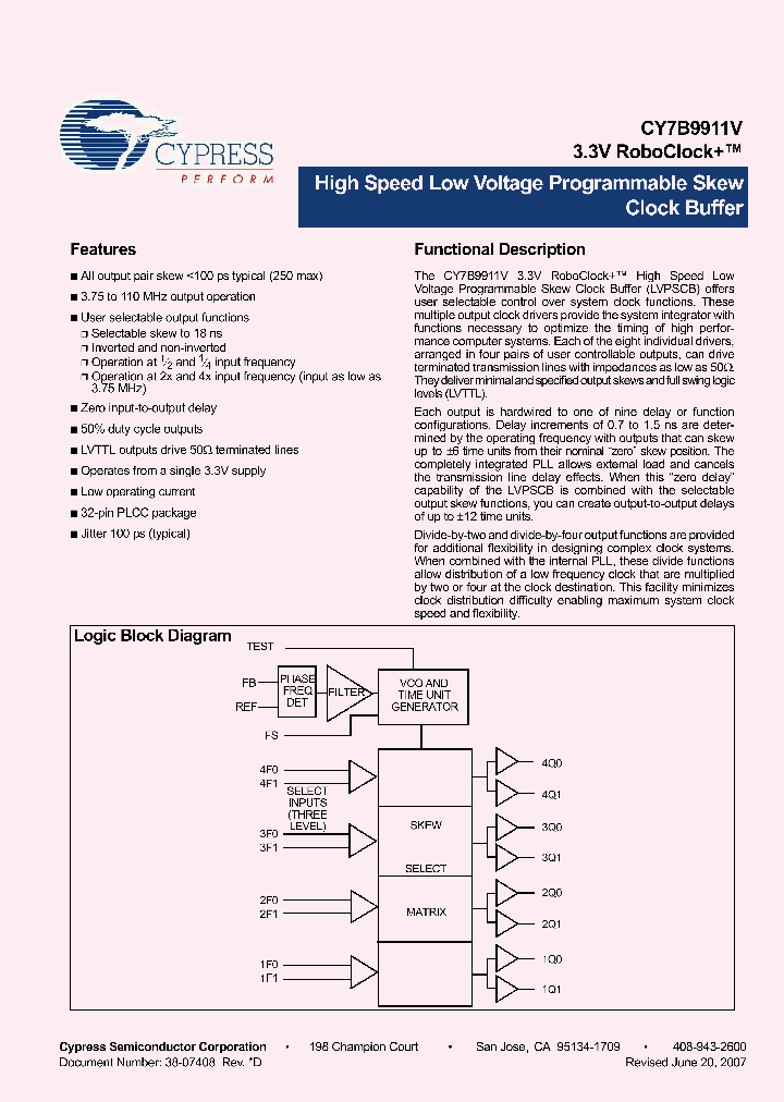 CY7B9911V-5JXC_1875543.PDF Datasheet
