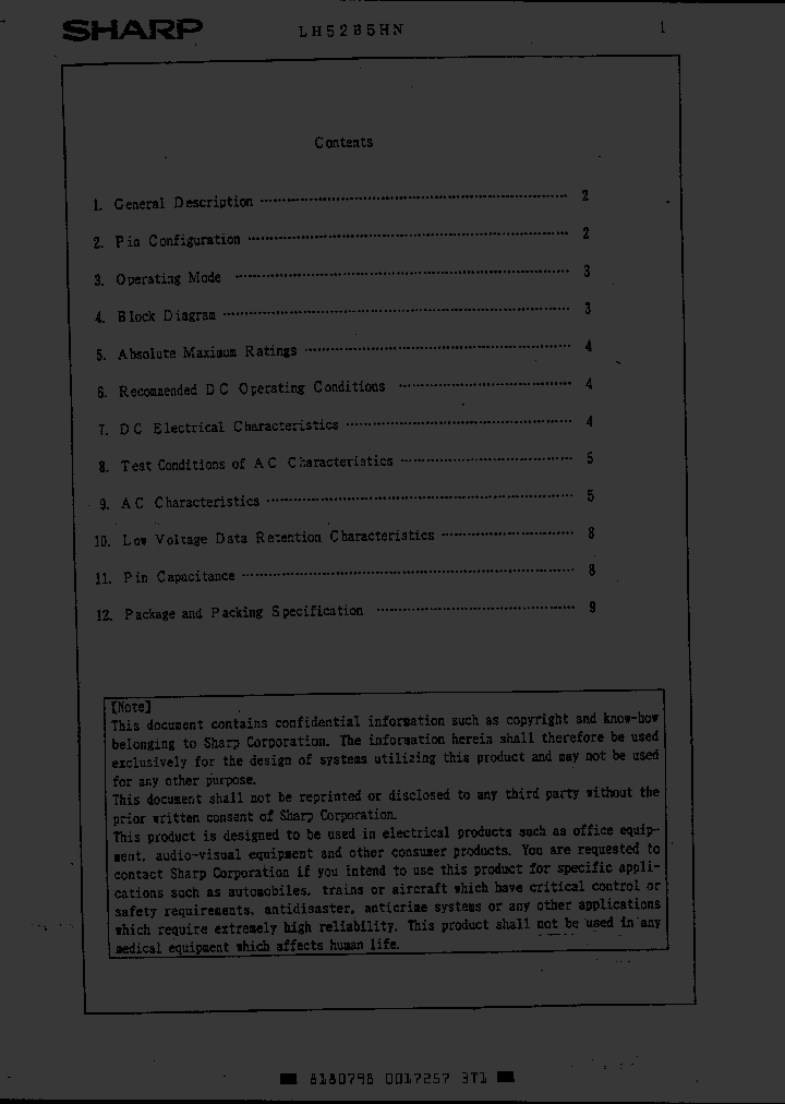 LH52B256HN-90LL_1864403.PDF Datasheet