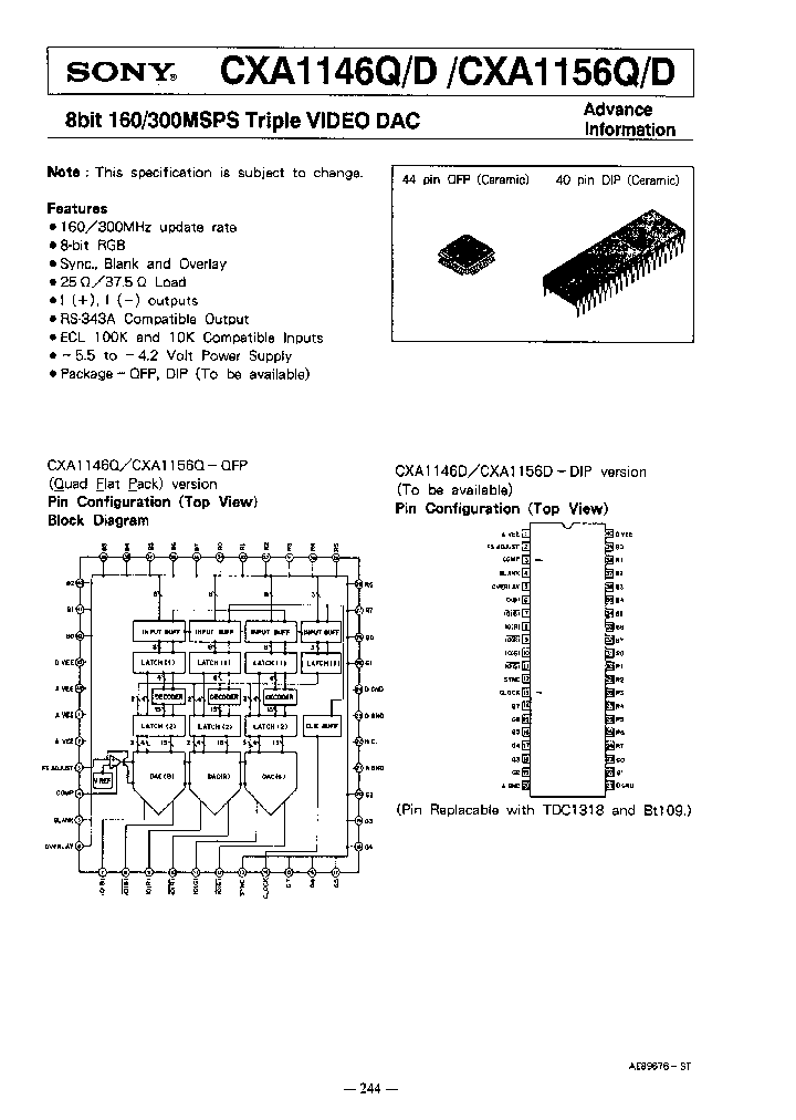 CXD1146Q_1862584.PDF Datasheet