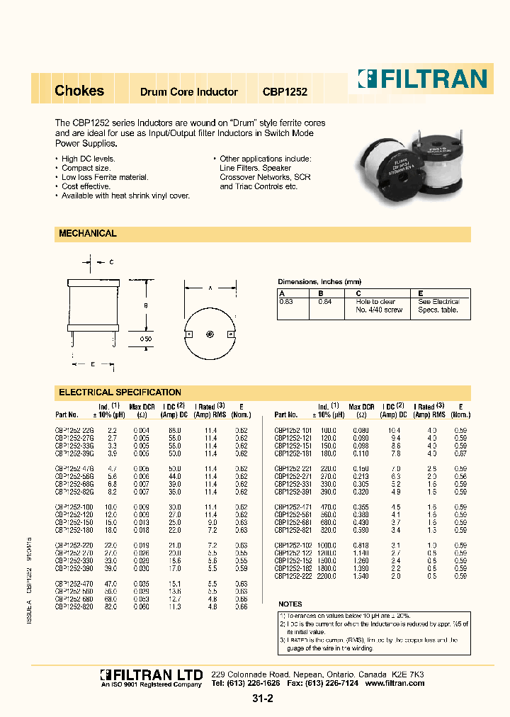 CBP1252-33G_1883408.PDF Datasheet