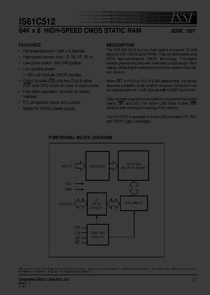IS61C512-25TI_1881831.PDF Datasheet