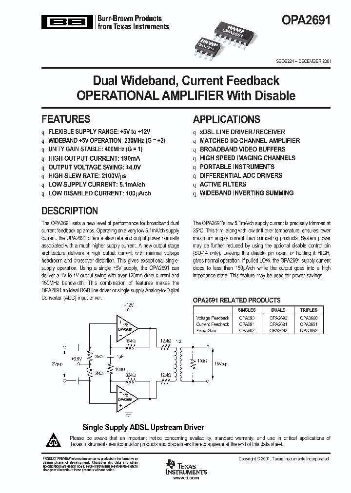 OPA2691I-14D_1869797.PDF Datasheet