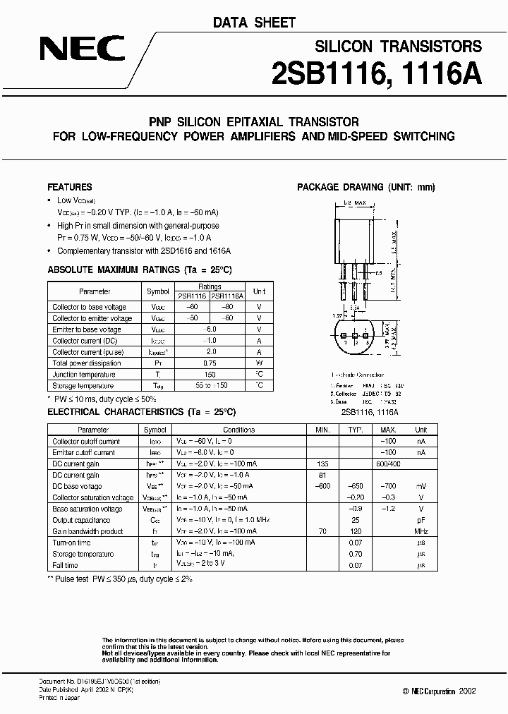 2SB1116-T_1936249.PDF Datasheet