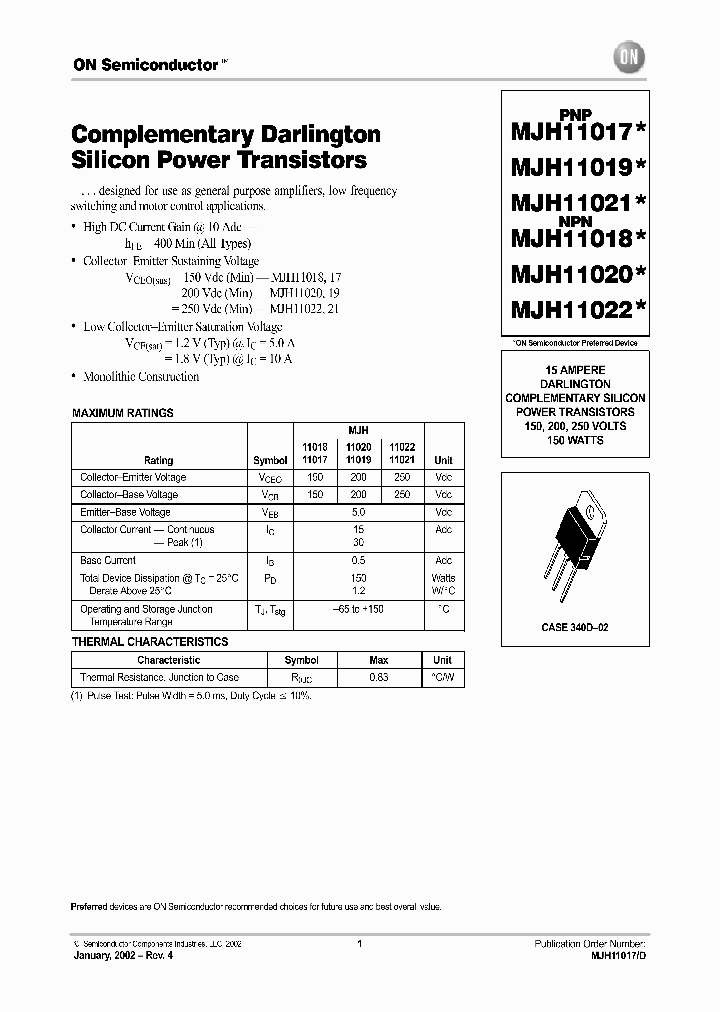 MJH11017-D_1938803.PDF Datasheet