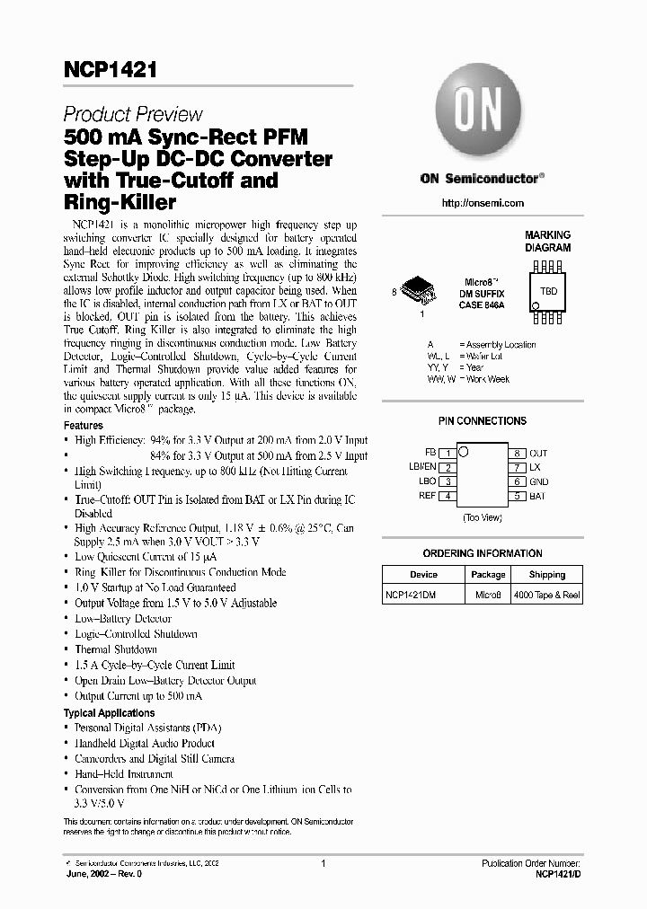 NCP1421-D_1939271.PDF Datasheet