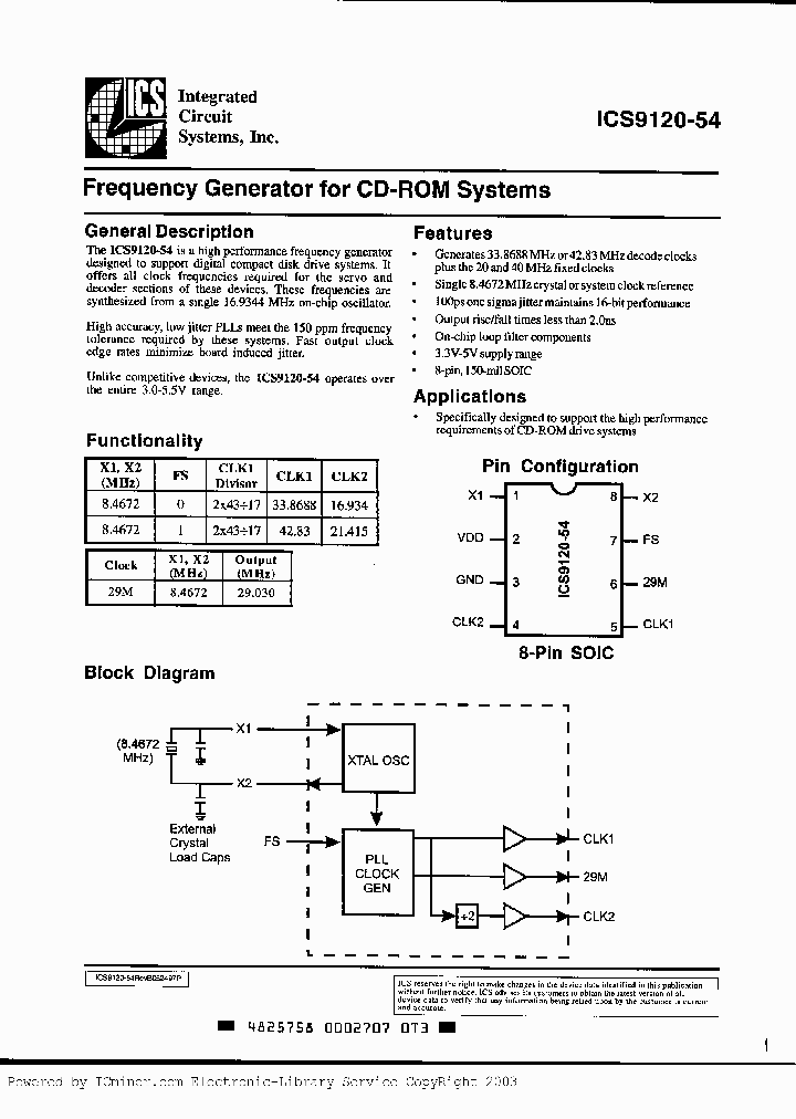 ICS9120M-54_1900294.PDF Datasheet