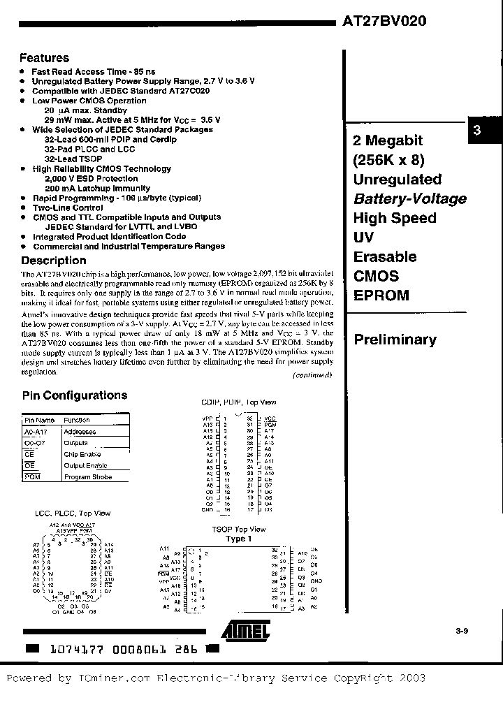 AT27BV020-10DI_1902187.PDF Datasheet