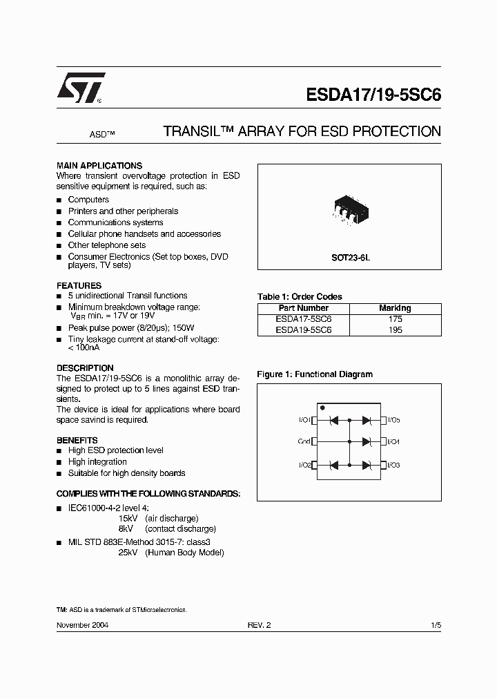 ESDA1719-5SC6_1946330.PDF Datasheet