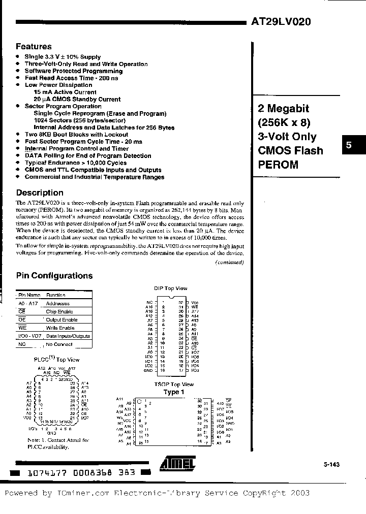 AT29LV020-20DC_1902708.PDF Datasheet