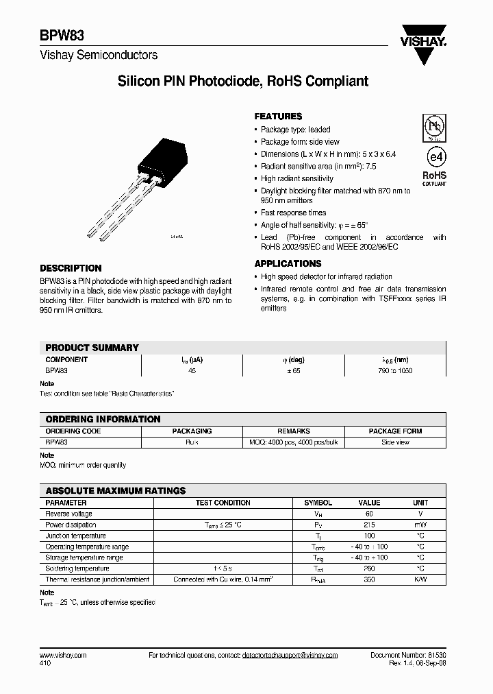 BPW83_1906168.PDF Datasheet