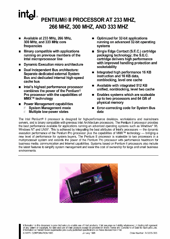 PENTIUMIIPROCESSOR_1909543.PDF Datasheet