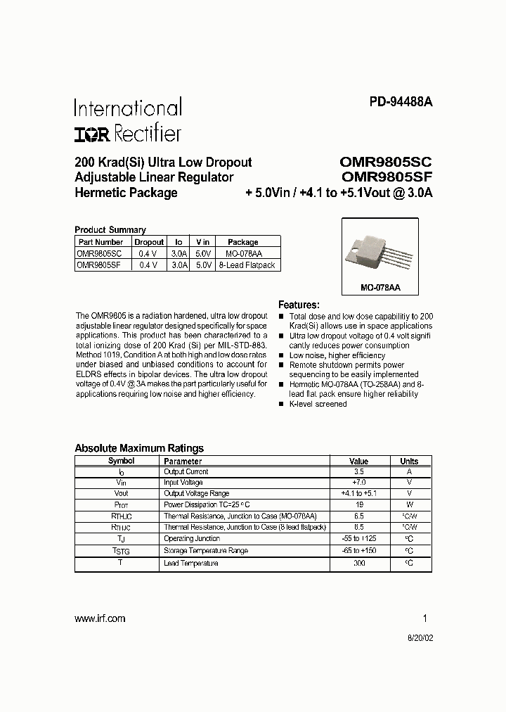 OMR9805SC_1953440.PDF Datasheet