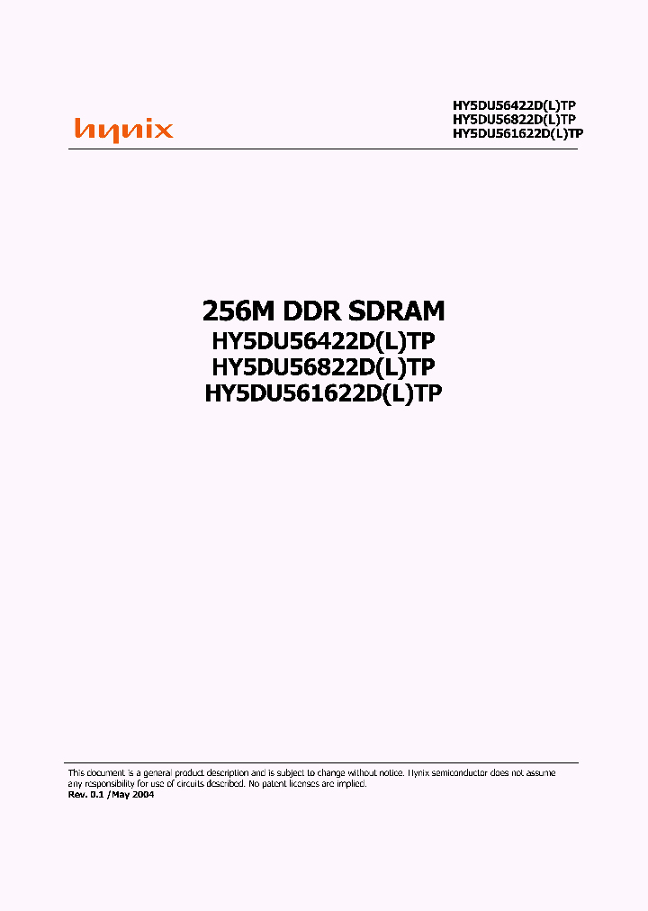 HY5DU56422DTP_1914249.PDF Datasheet