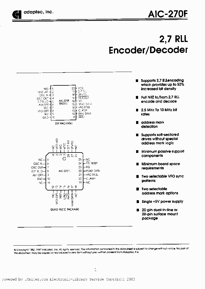 AIC-270F_1915728.PDF Datasheet