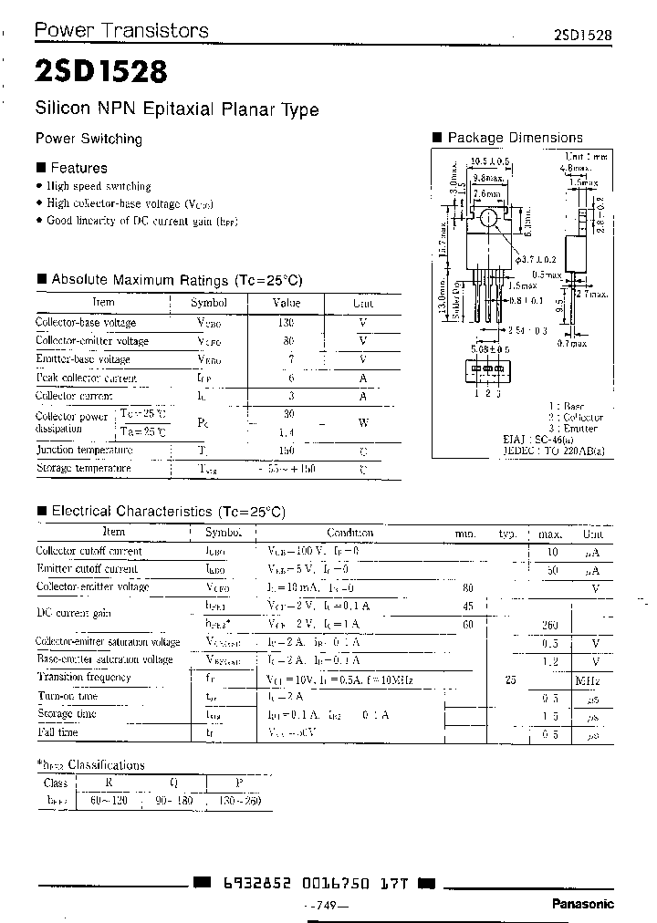 2SD1528Q_1917686.PDF Datasheet