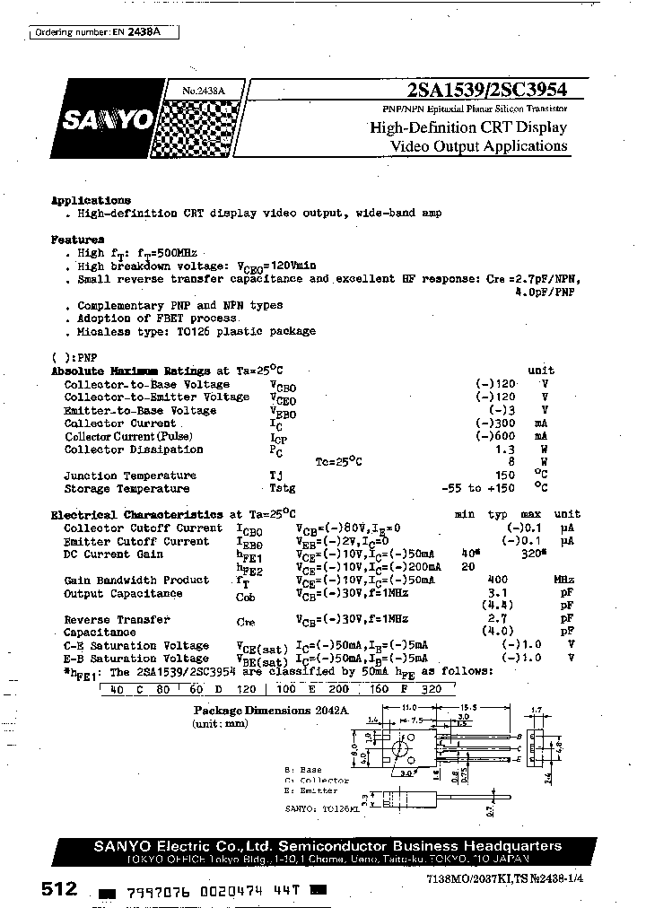 2SA1539E_1919270.PDF Datasheet