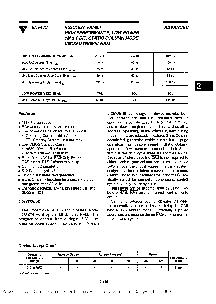 V53C102AK70_1923556.PDF Datasheet