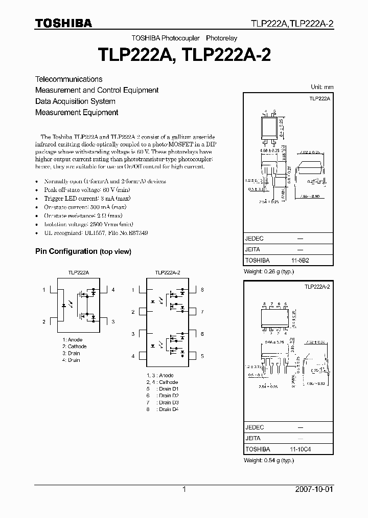 TLP222A-2F_1924787.PDF Datasheet