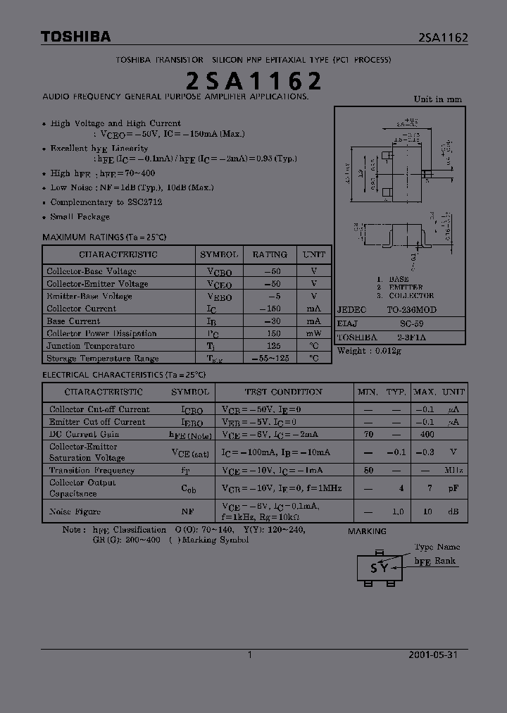 2SA1162O_1930724.PDF Datasheet