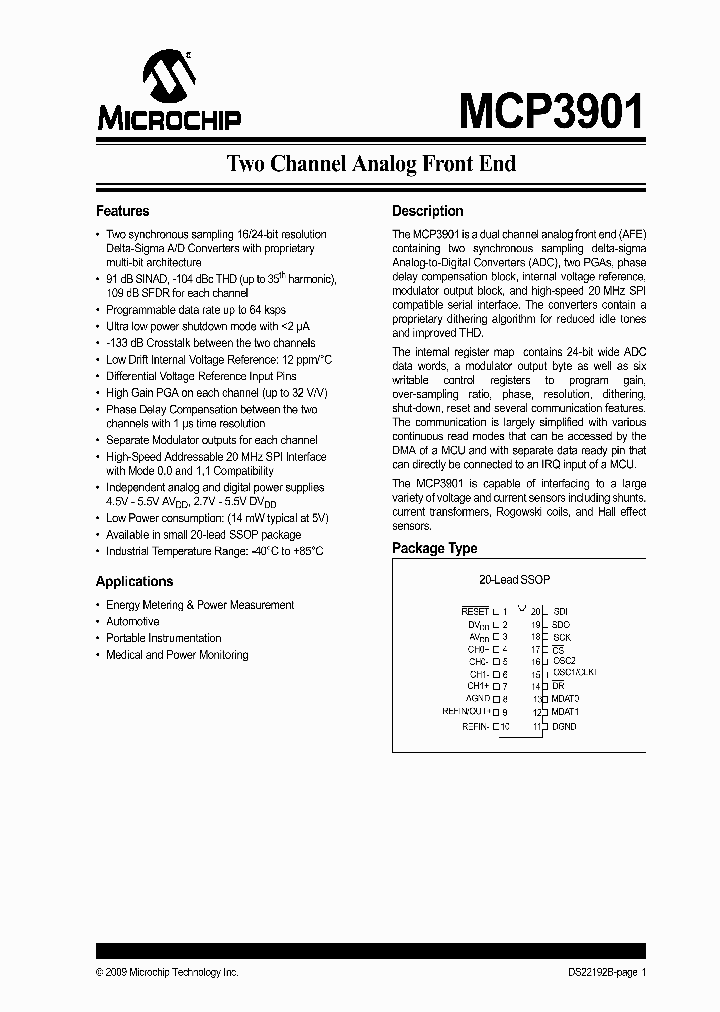 MCP3901A0-ESS_1931295.PDF Datasheet