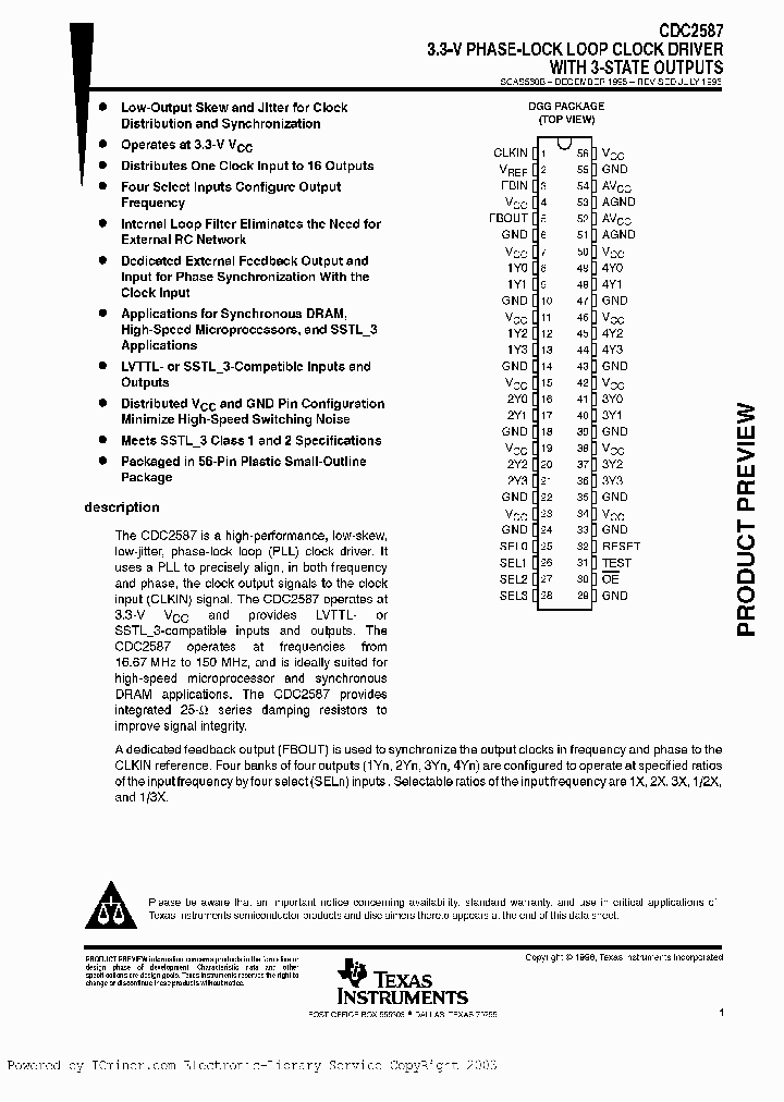 CDC2587DGGR_1933287.PDF Datasheet