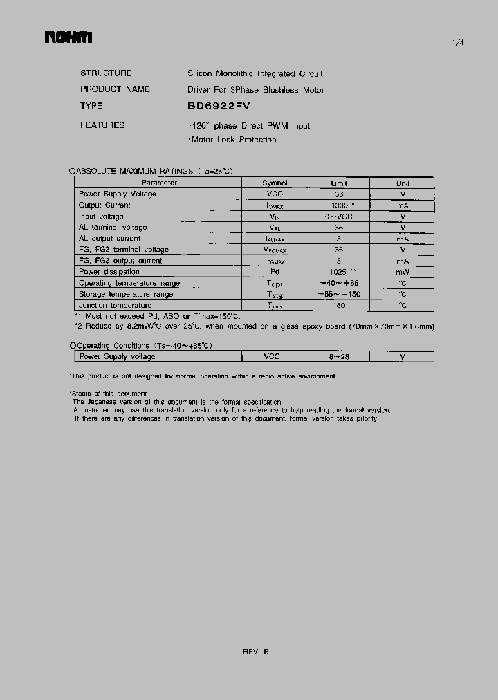 BD6922FV_1933480.PDF Datasheet