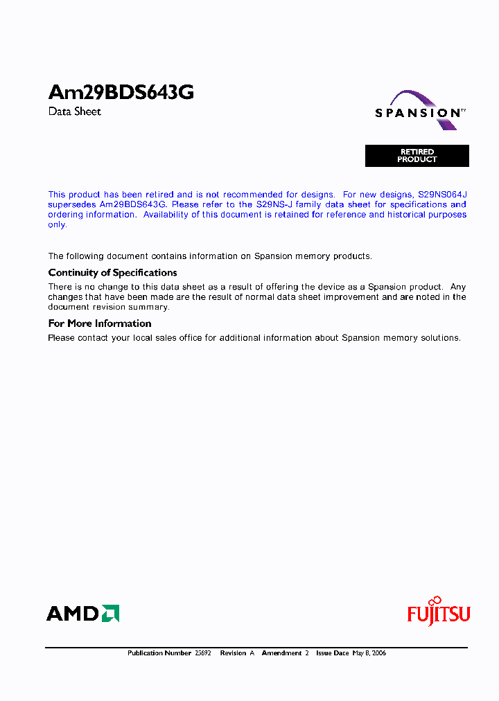 AM29BDS643GT5KVAI_1935942.PDF Datasheet